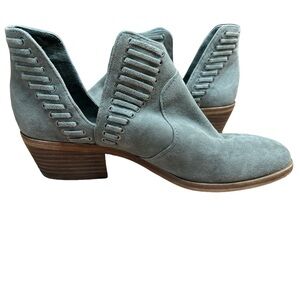 VINCE CAMUTO Gray Suede PEVISTA BOOTIE 7.5